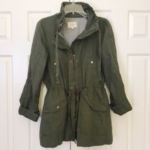 Ann Taylor Loft Utility Jacket Army 